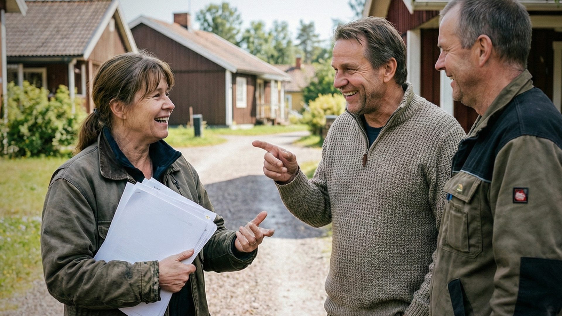 Styrelsen i en samfällighet diskuterar fördelarna med bidrag